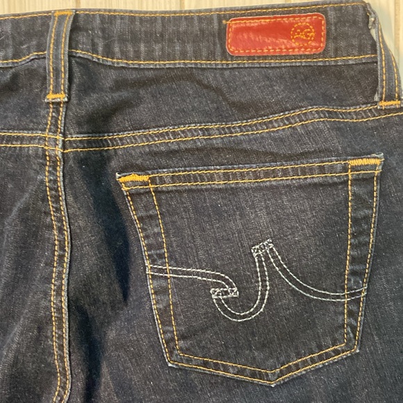 AG Adriano Goldshmied The Malibu Crop Pant Bermuda Short in Dark Wash Si… - Picture 5 of 9